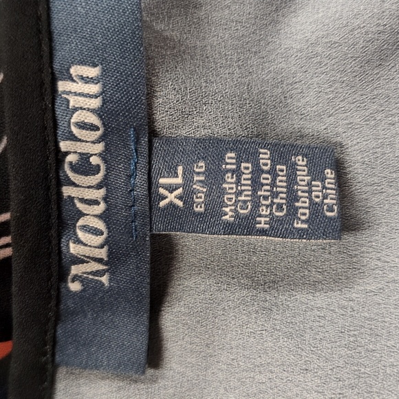 Modcloth What's The Scoop Gray Floral Fit and Flare Dress Size XL - Picture 4 of 6